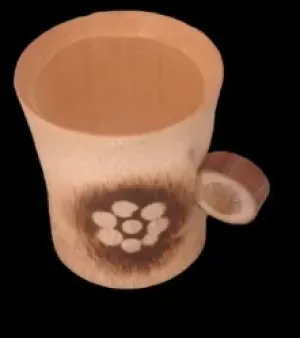 Beige Bamboo Printed Mug, Shape : Round