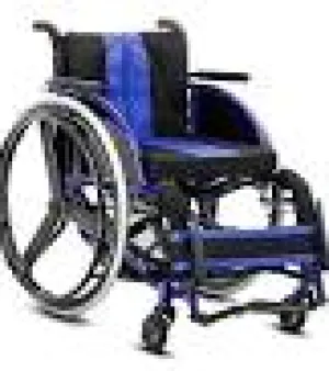 Blue Frame Manual Wheel Chair, Frame Color : Blue