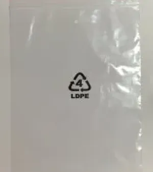 Milky White Zipper Printed Poly Bag, Material : LDPE