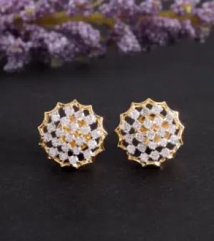 Diamond Gold Earrings, Purity ; 18K