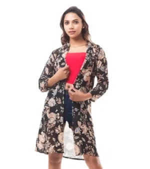 Jacket Style Sleeve Black Shrug