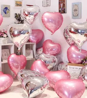 Christmas Tree Decorations Heart-Shaped Foil Balloons