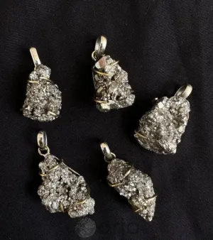 Geode Pyrite Pendant