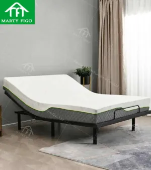 New design 7-Zoned natural latex memory foam electric bed mattress high density support adjustable bed foam mattress china