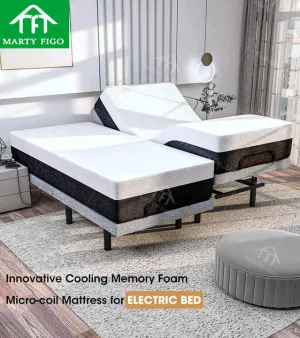 Innovative micro-coil cooling memory foam mattress with removable cover high density foam mattresses for adjustable electric bed