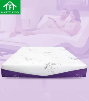 Luxury lavender high-stretch polymer airflow memory foam mattress special cut high-density foam adjustable electric bed mattress