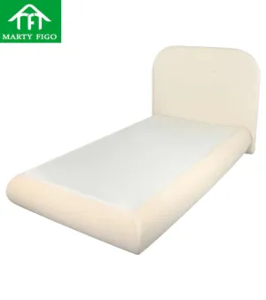 Manufacturer custom children compressible foam bed set soft bed frame headboard removable cover easy install soft bed frame set