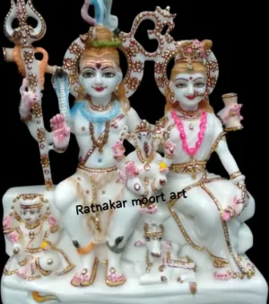 White Marble Lord Shiva Parvati