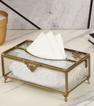 Decor de Maison Brings Diamond Cut Crystal Tissue boxes