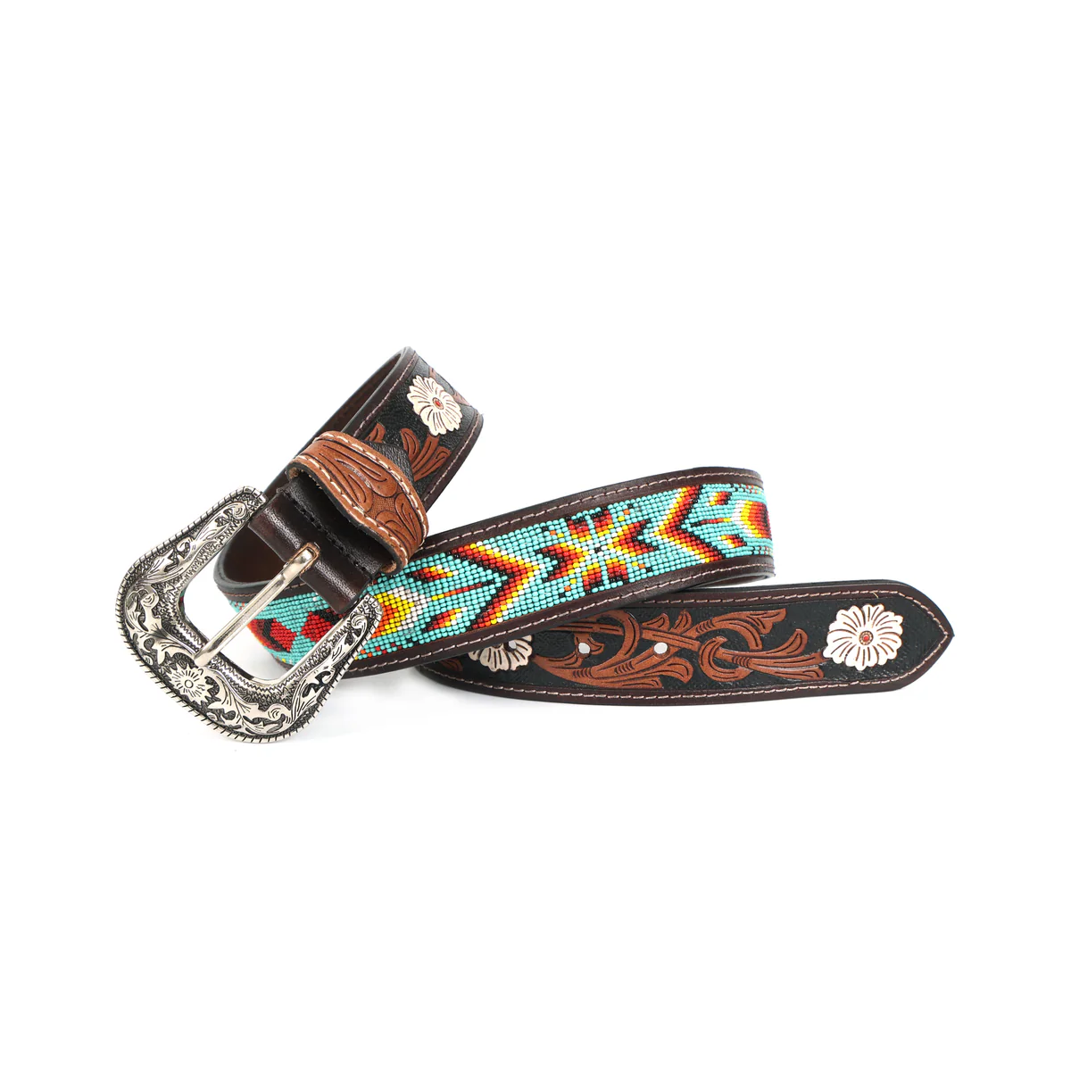 Western leather belt