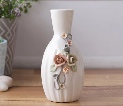 White Ceramic Flower Vase