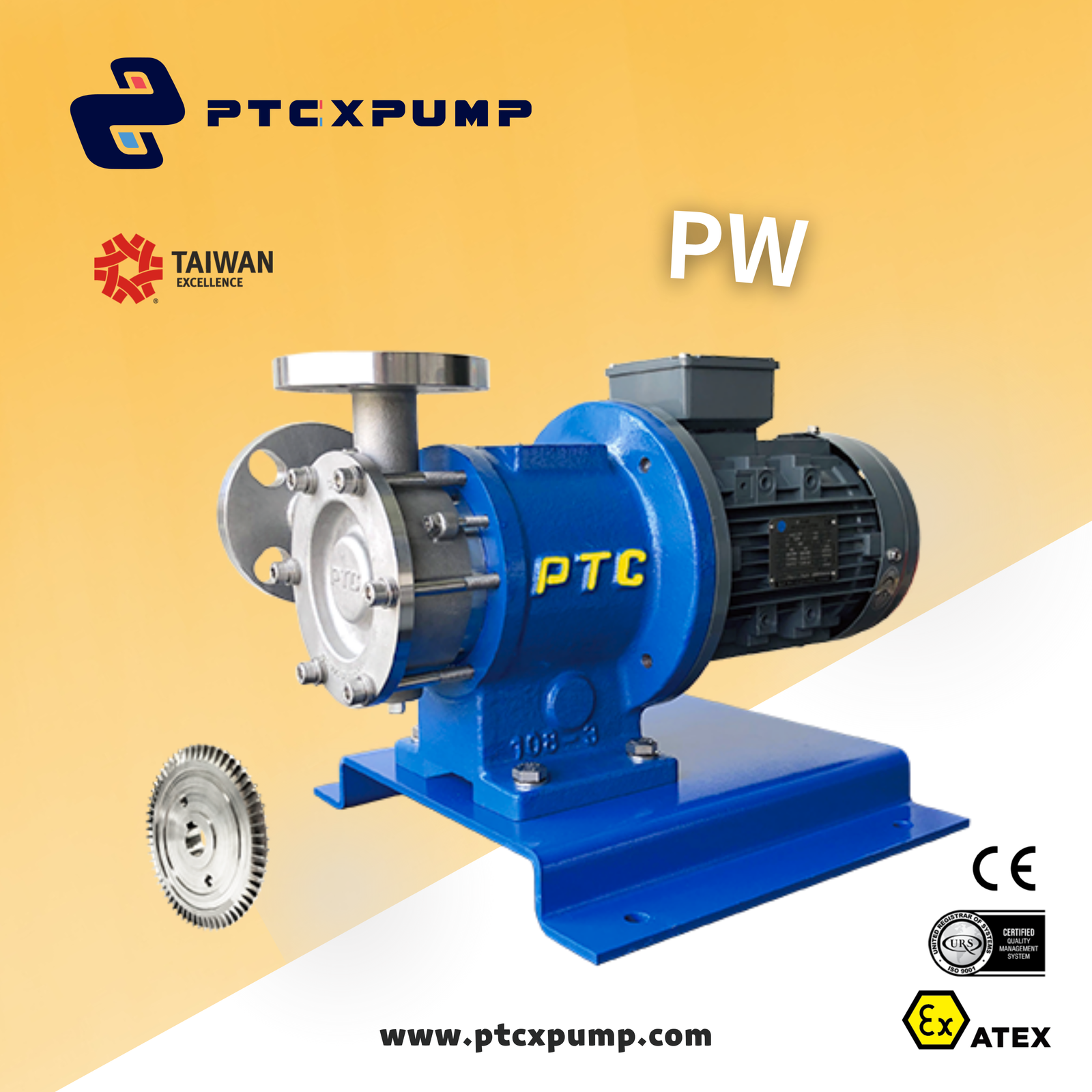 Stainless Steel Magnetic Drive Pump - Chemical Transfer Pump - PW series