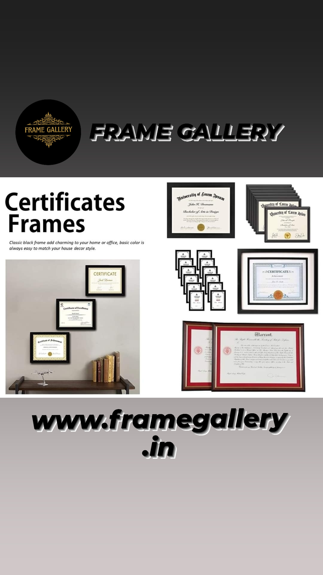 Certificate Frames