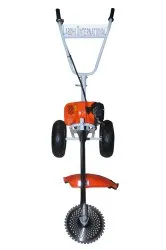 Hand push brush cutter