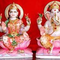 Fiber Laxmi Ganesh Statue