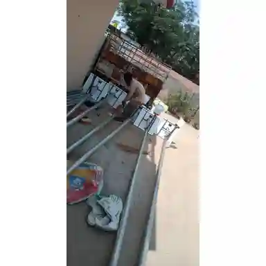 White Solar Street Light Pole, Material: Aluminum; Color: White